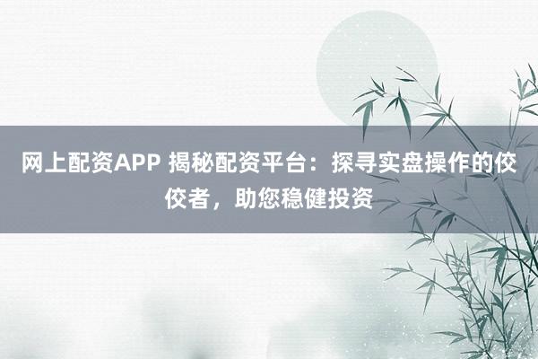 网上配资APP 揭秘配资平台：探寻实盘操作的佼佼者，助您稳健投资