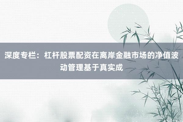 深度专栏：杠杆股票配资在离岸金融市场的净值波动管理基于真实成
