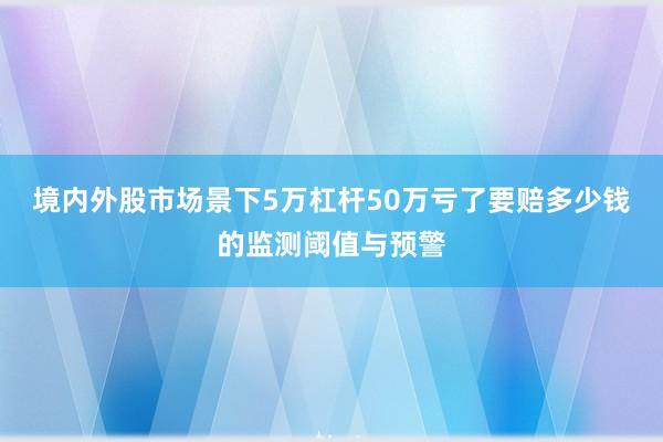境内外股市场景下5万杠杆50万亏了要赔多少钱的监测阈值与预警