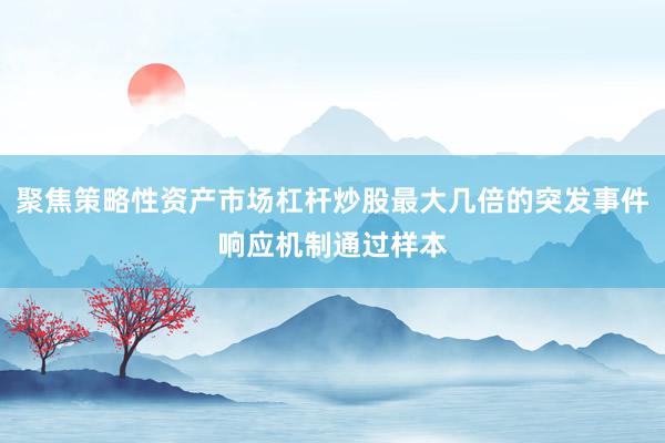 聚焦策略性资产市场杠杆炒股最大几倍的突发事件响应机制通过样本