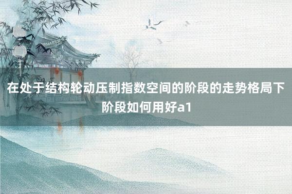 在处于结构轮动压制指数空间的阶段的走势格局下阶段如何用好a1