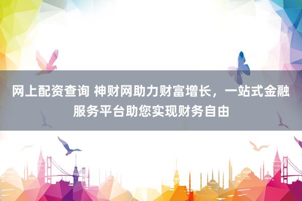 网上配资查询 神财网助力财富增长，一站式金融服务平台助您实现财务自由